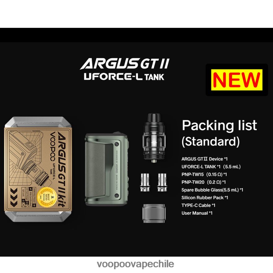 VOOPOO Chile - VOOPOO ARGUS GT II equipo de tanque D046JB1 grafito