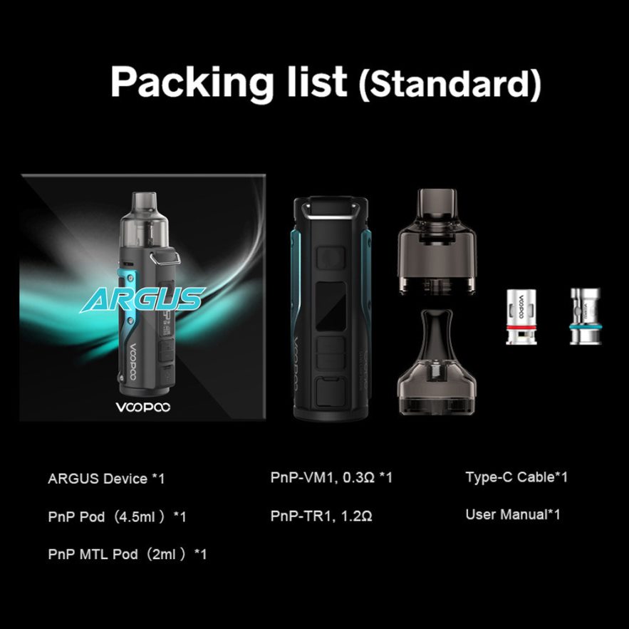 VOOPOO Vape Price - VOOPOO ARGUS kit de modificación de cápsulas D046JB77 verde petróleo-plata