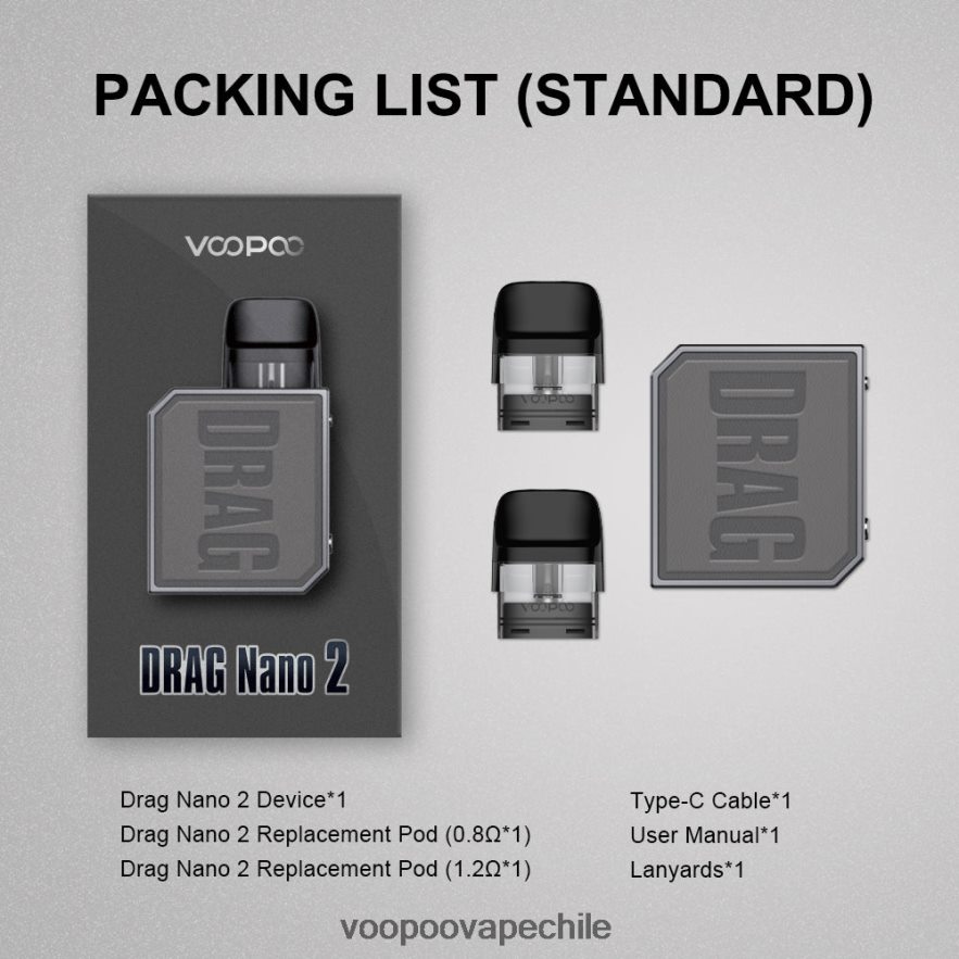 VOOPOO Vape Chile - VOOPOO DRAG NANO 2 kit de cápsulas D046JB152 té verde