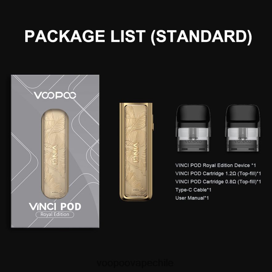 VOOPOO Vape Santiago - VOOPOO VINCI POD edición real D046JB343 hoja de oro